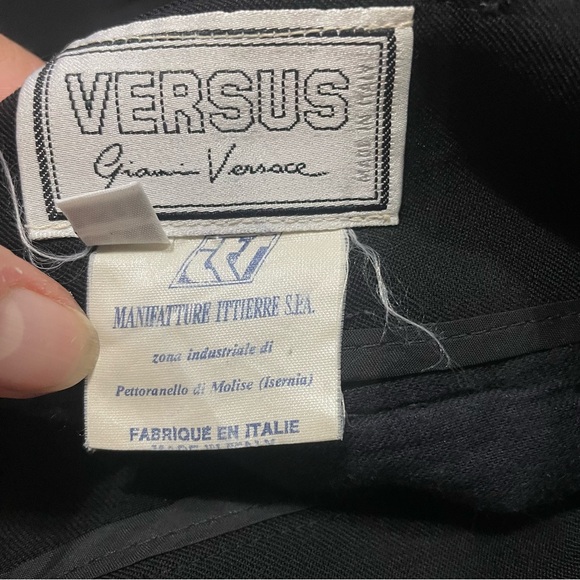Vintage Giani Versace Versus Tapered Black Dress Wool Pants Sz 30 Classic Office - Picture 14 of 16
